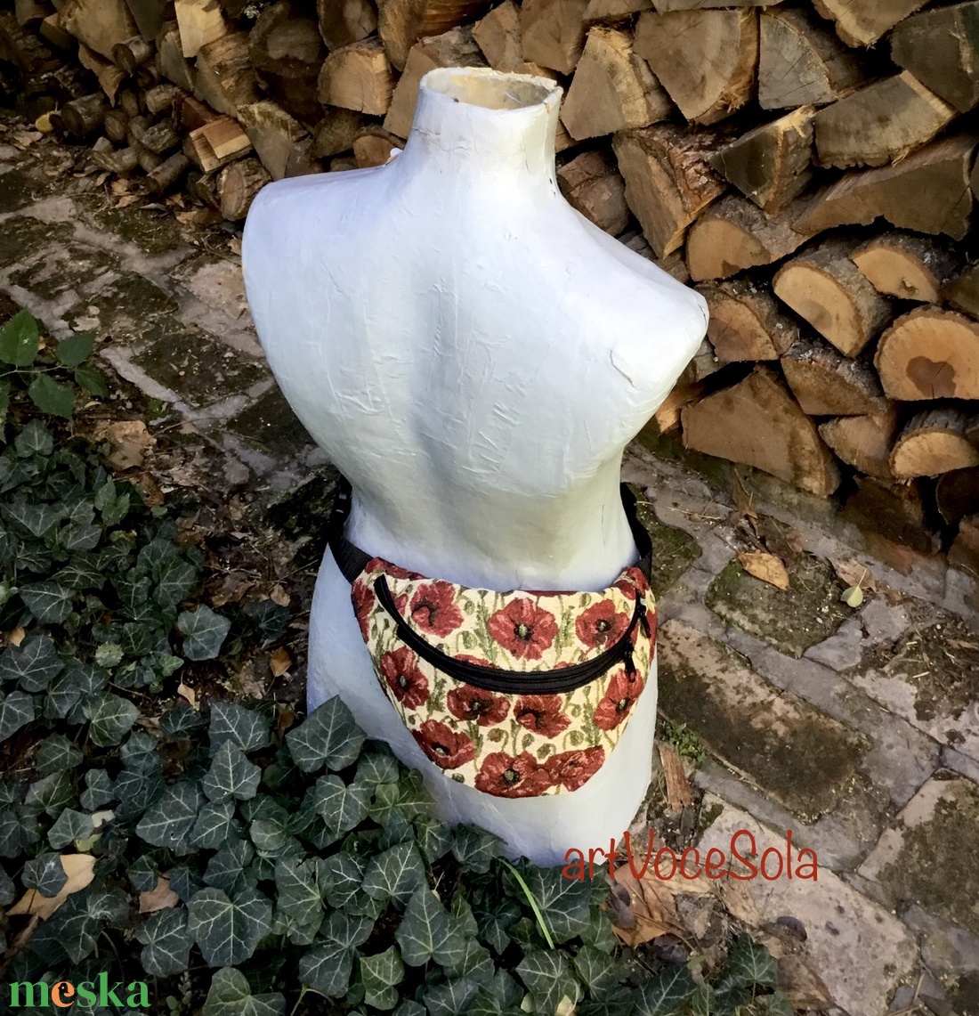 Pipacsmező nagy Övtáska - táska & tok - övtáska - Meska.hu