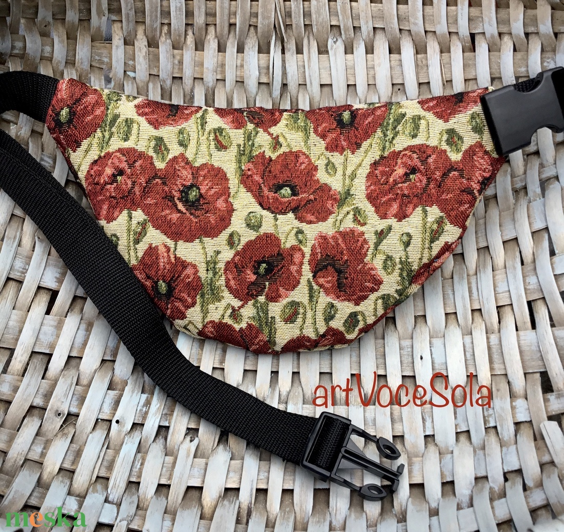 Pipacsmező nagy Övtáska - táska & tok - övtáska - Meska.hu