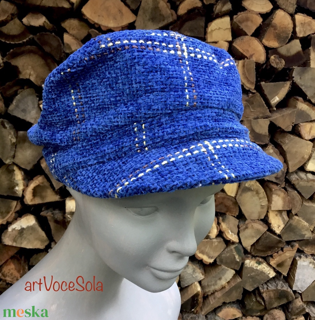 Kockás felhő Sapka - ruha & divat - sál, sapka, kendő - sapka - Meska.hu