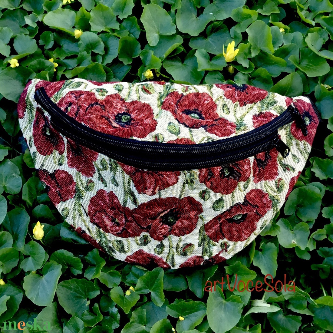 Pipacsmező nagy Övtáska - táska & tok - övtáska - Meska.hu