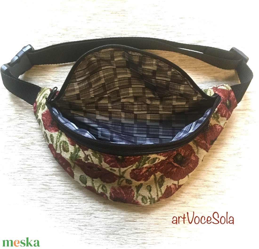 Pipacsmező nagy Övtáska - táska & tok - övtáska - Meska.hu