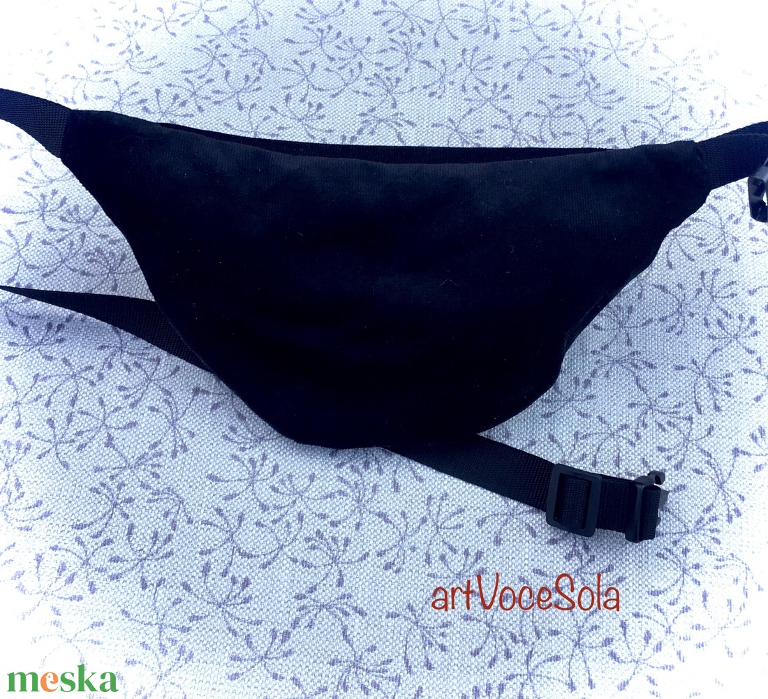 Fekete  tenger XL nagy Övtáska - táska & tok - övtáska - Meska.hu