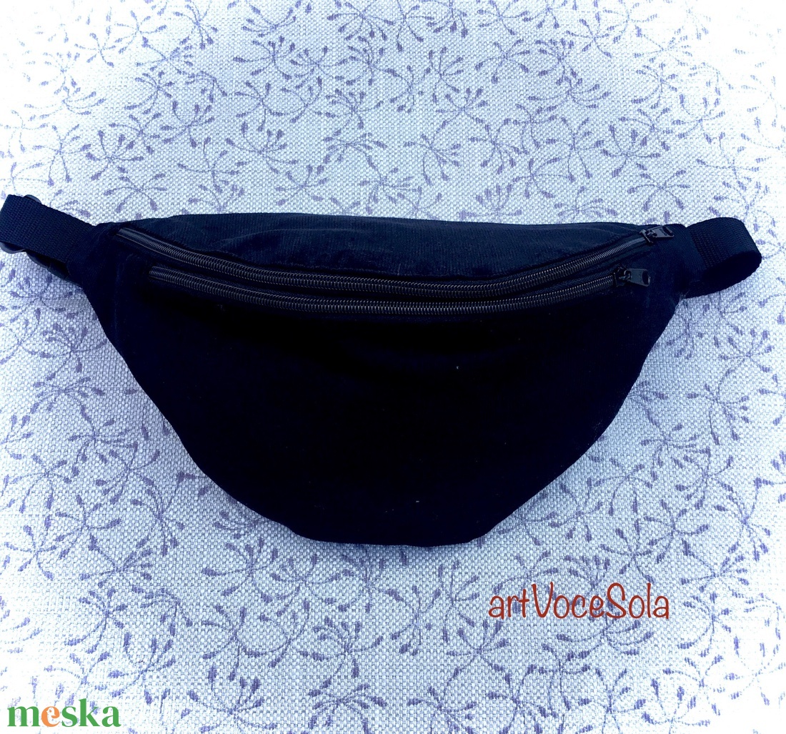 Fekete  tenger XL nagy Övtáska - táska & tok - övtáska - Meska.hu