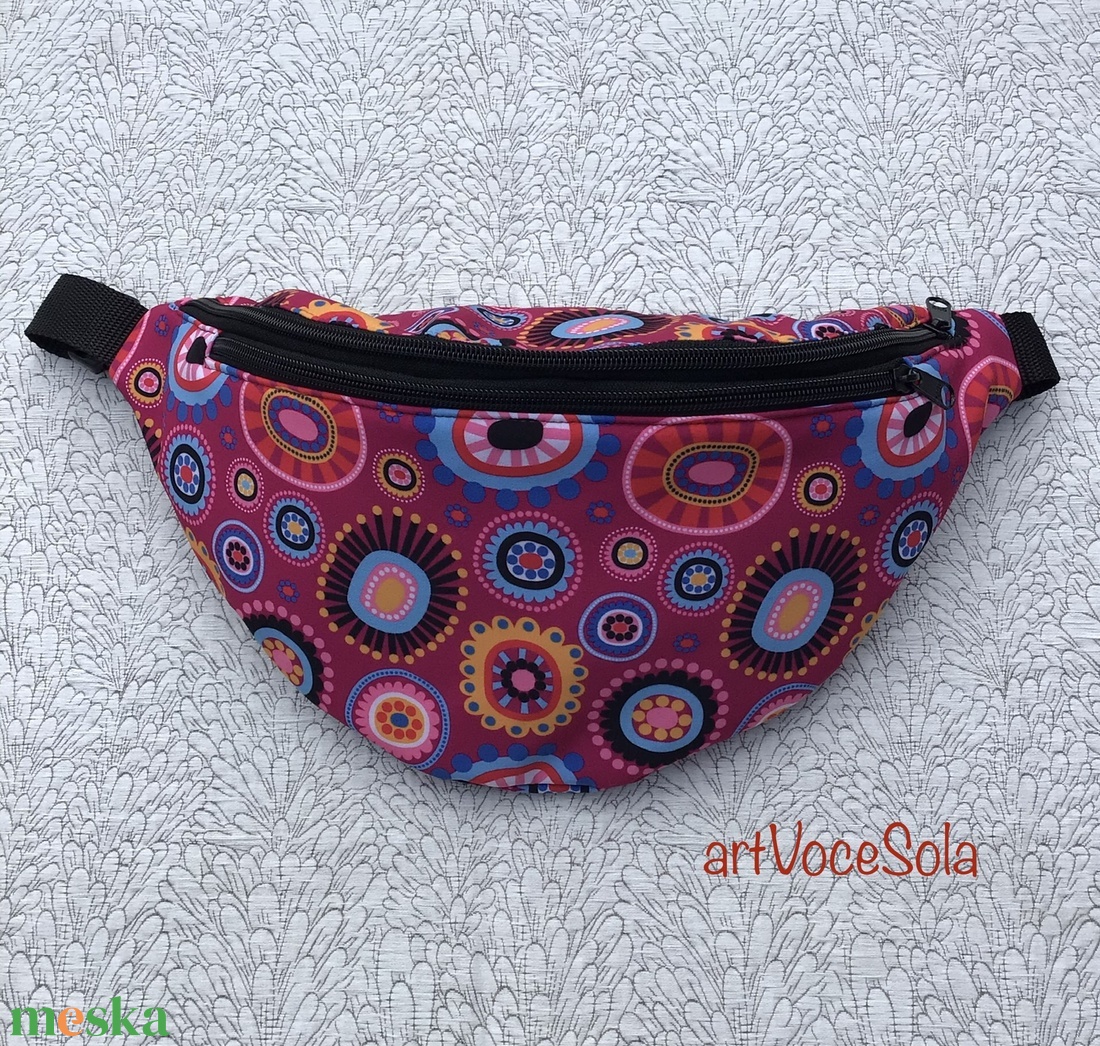 Virágtánc XL nagy Övtáska - táska & tok - övtáska - Meska.hu