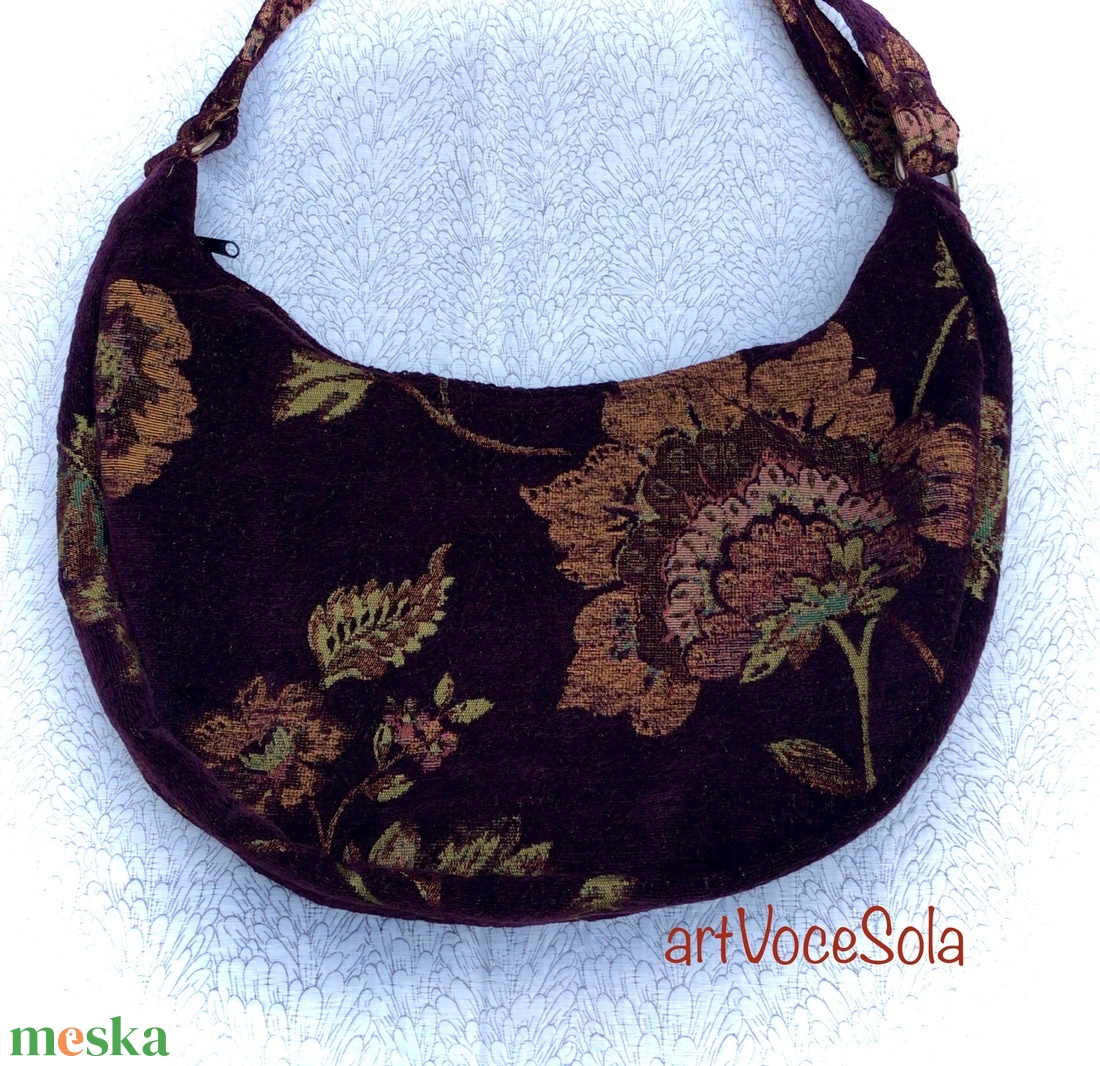 Lótuszvarázs  Félhold Táska - táska & tok - kézitáska & válltáska - vállon átvethető táska - Meska.hu