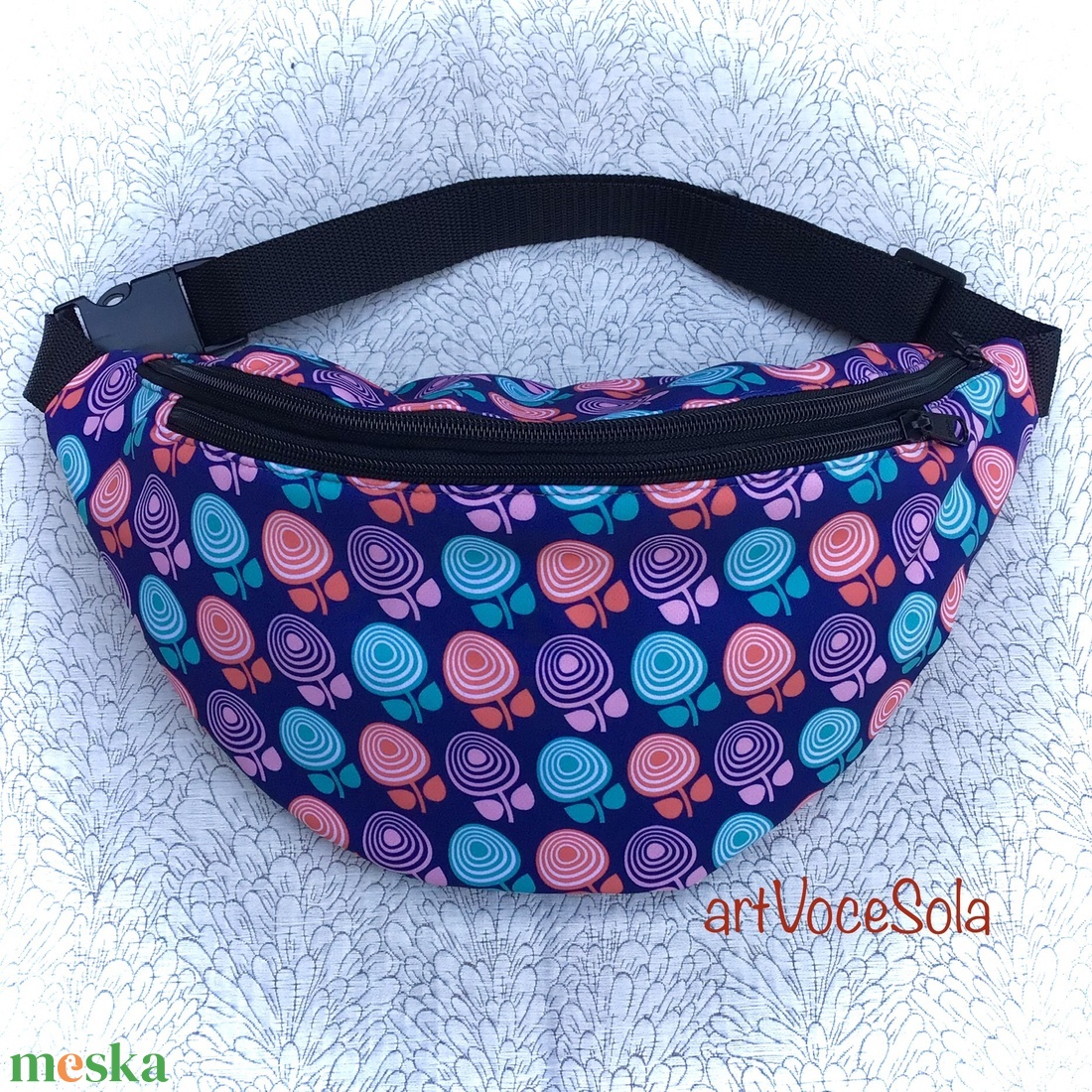 Virágkórus XL nagy Övtáska - táska & tok - övtáska - Meska.hu