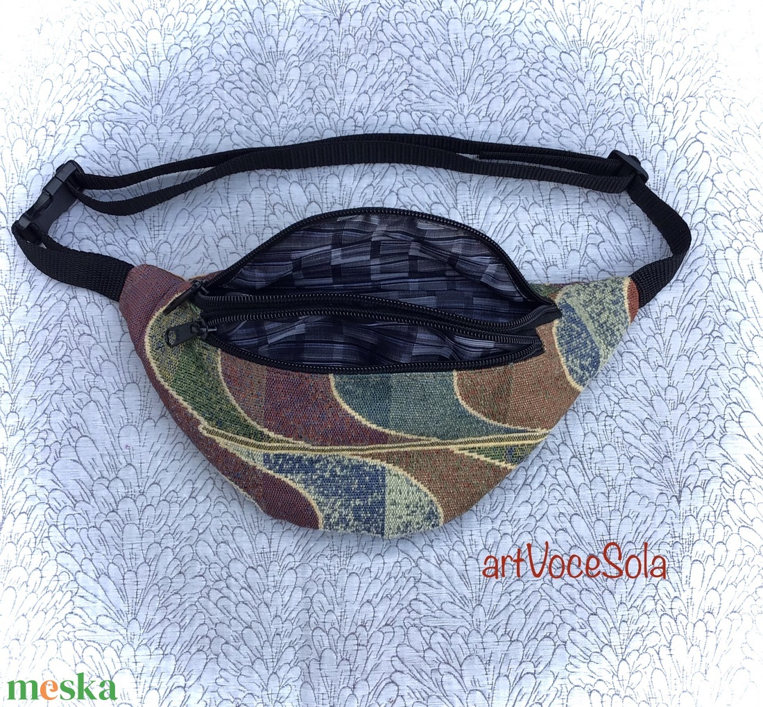 Játékos vonalak Övtáska - táska & tok - övtáska - Meska.hu