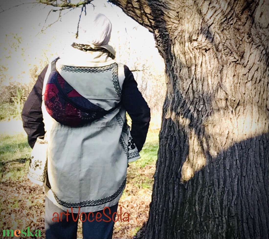 Hímzett naplemente nagy XL Övtáska - táska & tok - övtáska - Meska.hu