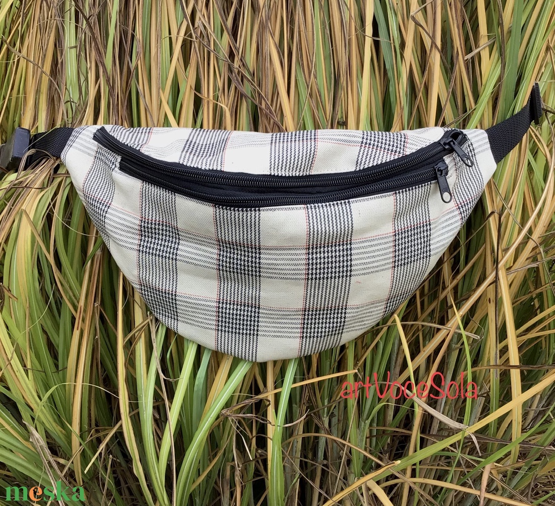 Kockás valóság  XL nagy Övtáska - táska & tok - övtáska - Meska.hu