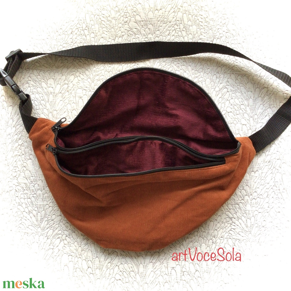 Mogyoróbokor XL nagy Övtáska - táska & tok - övtáska - Meska.hu