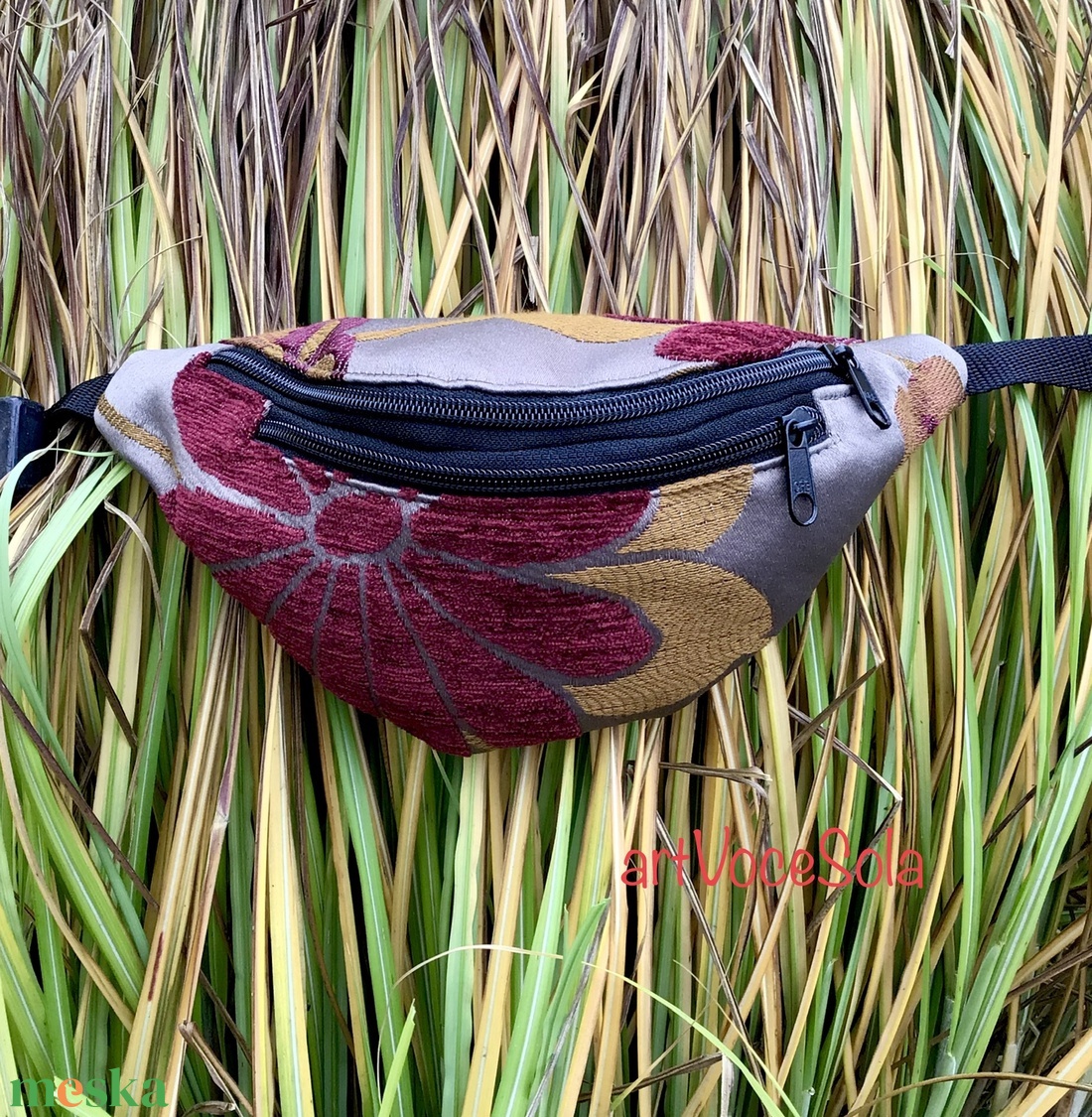 Virágzó szürkeség Övtáska - táska & tok - övtáska - Meska.hu