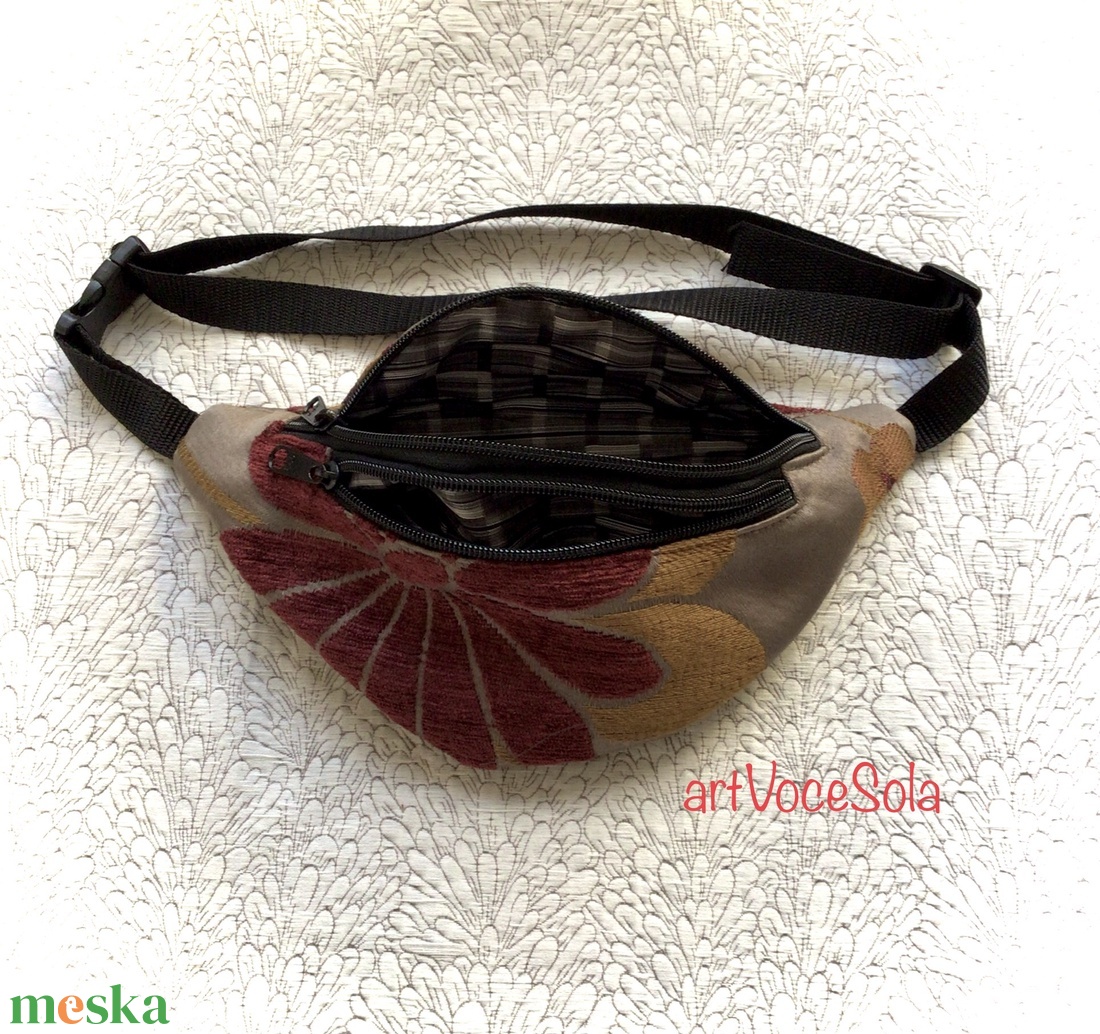 Virágzó szürkeség Övtáska - táska & tok - övtáska - Meska.hu