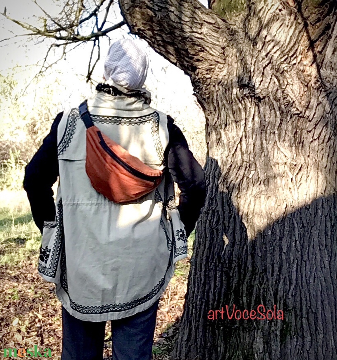 Mogyoróbokor XL nagy Övtáska - táska & tok - övtáska - Meska.hu