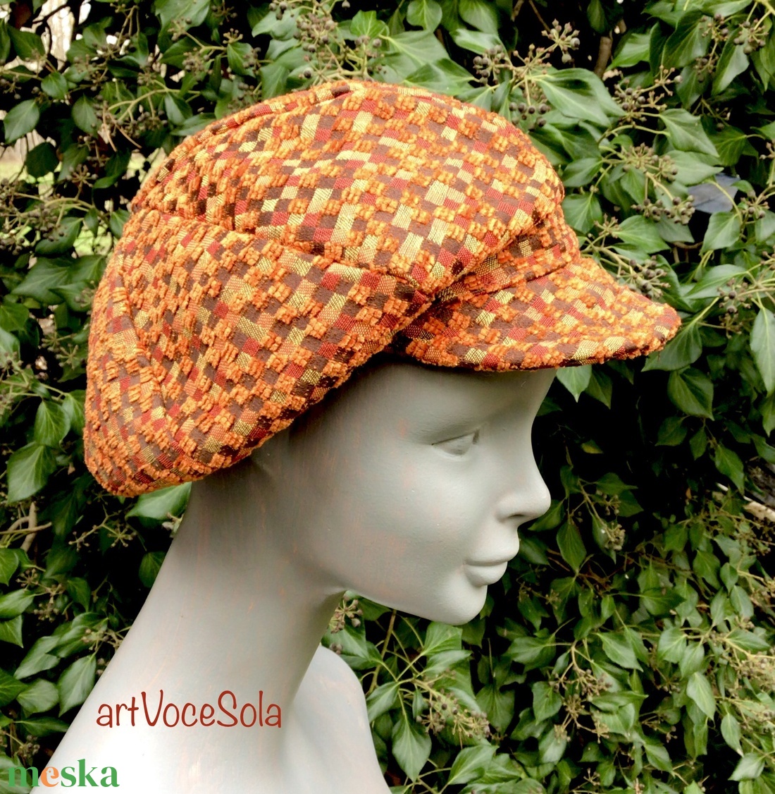 Narancs Pepita  Sapka - ruha & divat - sál, sapka, kendő - sapka - Meska.hu