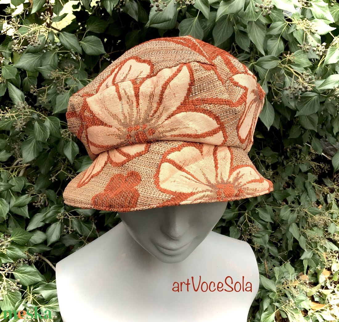 Narancs Tulipán Kalap - ruha & divat - sál, sapka, kendő - kalap - Meska.hu