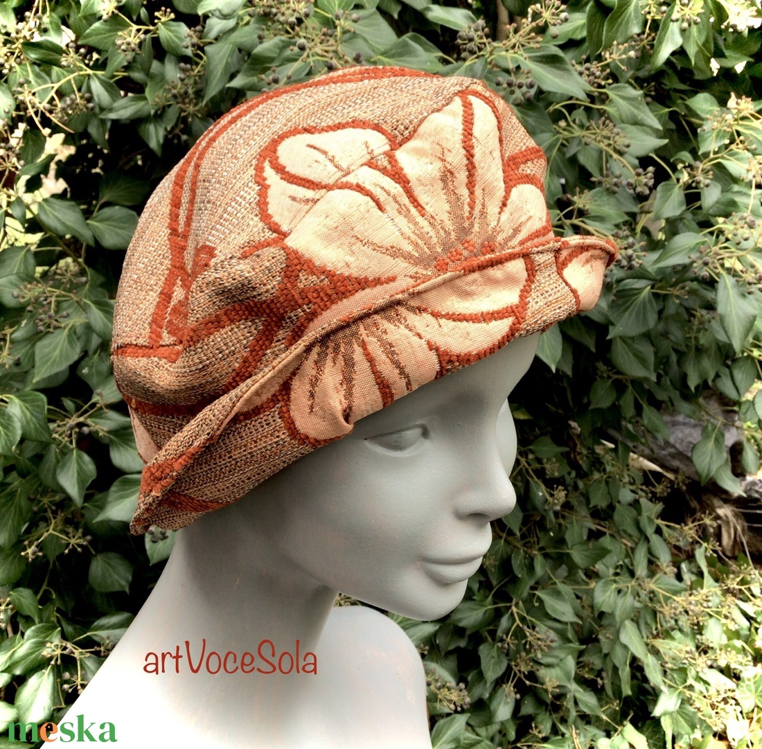 Narancs Tulipán Kalap - ruha & divat - sál, sapka, kendő - kalap - Meska.hu