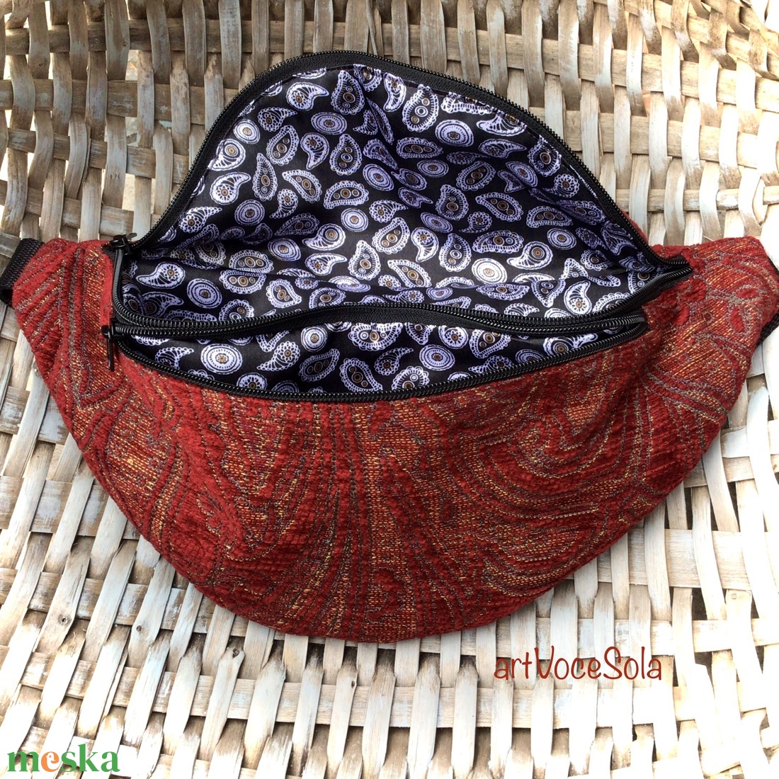 Szerelemvirágzás XL nagy Övtáska - táska & tok - övtáska - Meska.hu