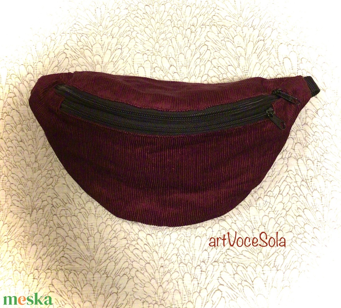 Bordóság nagy Övtáska - táska & tok - övtáska - Meska.hu