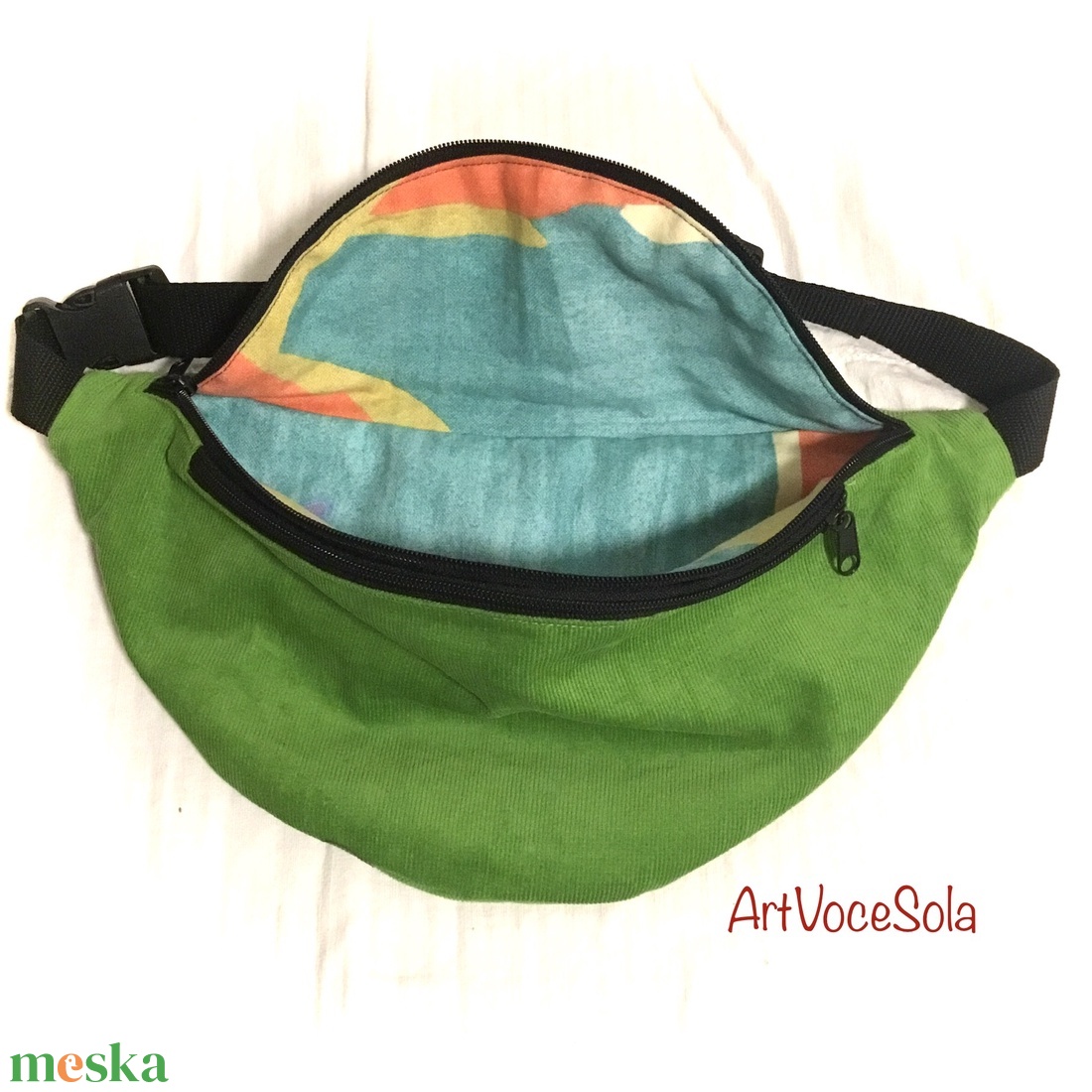Zöldvilág XL nagy Övtáska - táska & tok - övtáska - Meska.hu