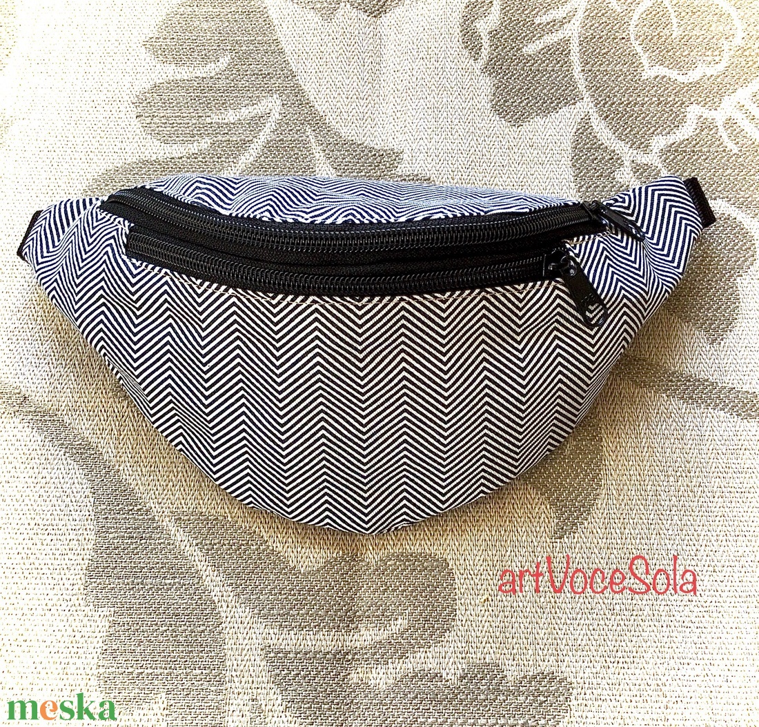 Cikk cakk- vászon  Övtáska - táska & tok - övtáska - Meska.hu