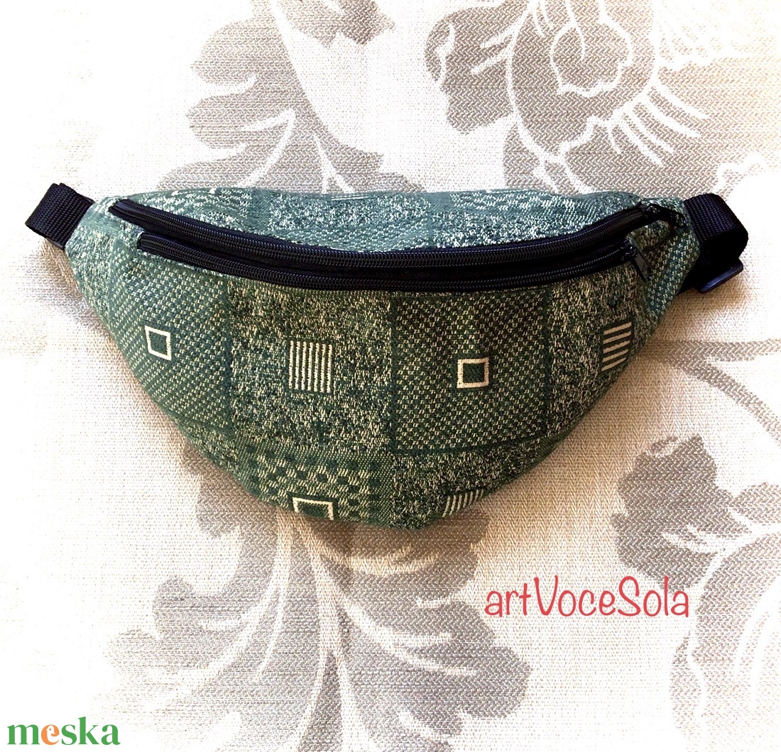 Zölnégyzet - XL nagy Övtáska - táska & tok - övtáska - Meska.hu