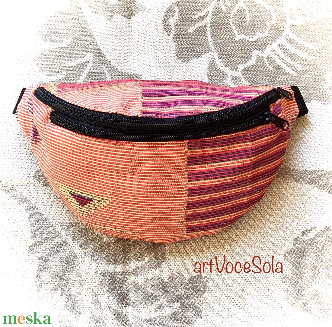 Narancs játék -Csíkos nagy Övtáska - táska & tok - övtáska - Meska.hu