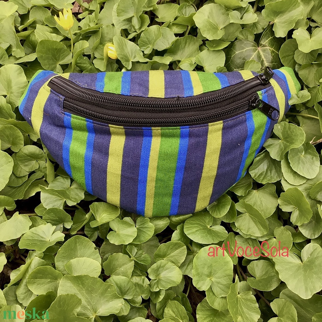 Vetésforgó  - csíkos Övtáska - táska & tok - övtáska - Meska.hu