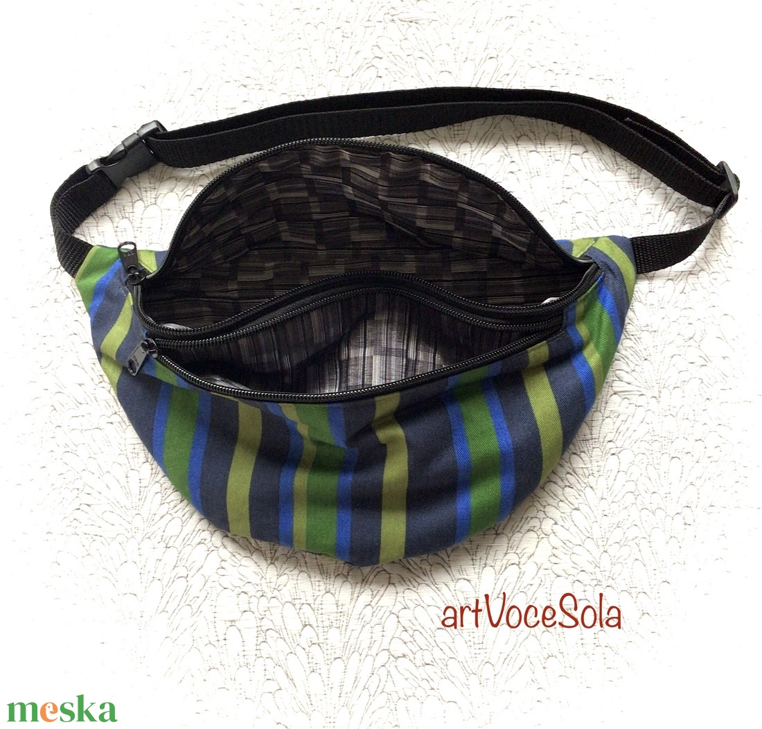 Vetésforgó - csíkos nagy Övtáska - táska & tok - övtáska - Meska.hu