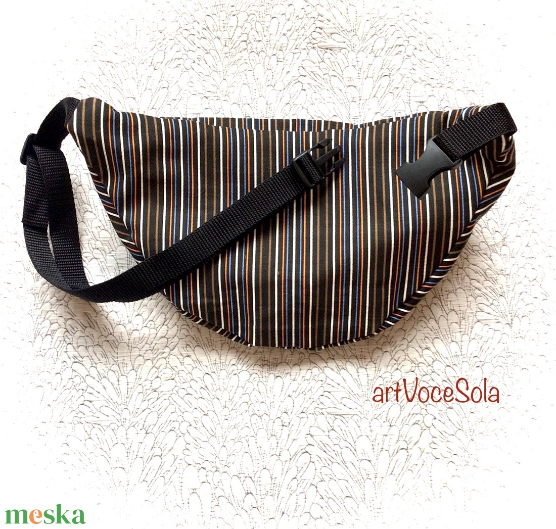 FöldÉg - csíkos nagy Övtáska - táska & tok - övtáska - Meska.hu