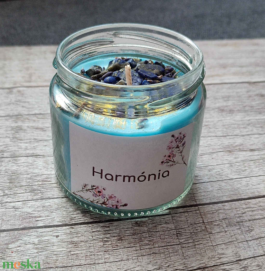 Harmónia - szójagyertya levendulával, lapis lazuli ásvánnyal - otthon & életmód - gyertya, illat, aroma - gyertya - Meska.hu Harmónia - szójagyertya levendulával, lapis lazuli ásvánnyal - otthon & életmód - gyertya, illat, aroma - gyertya - Meska.hu