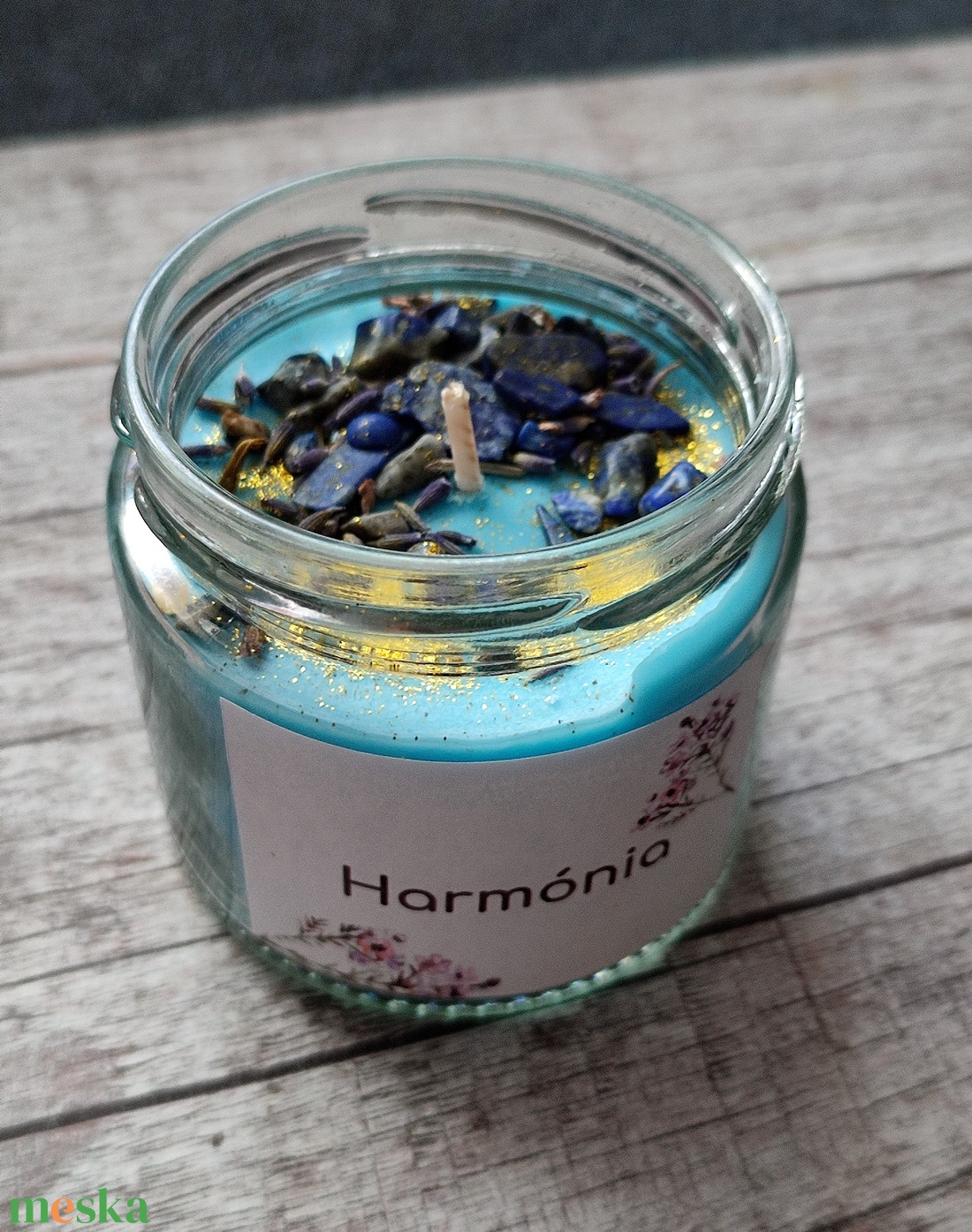 Harmónia - szójagyertya levendulával, lapis lazuli ásvánnyal - otthon & életmód - gyertya, illat, aroma - gyertya - Meska.hu Harmónia - szójagyertya levendulával, lapis lazuli ásvánnyal - otthon & életmód - gyertya, illat, aroma - gyertya - Meska.hu