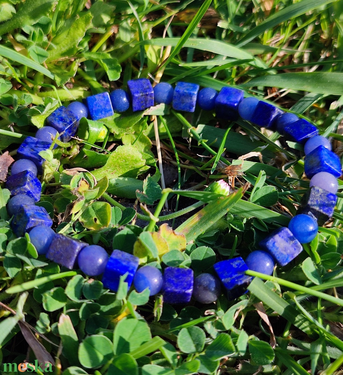 Lapis lazuli - kékkvarc ásványkarkötő férfiaknak - ékszer - karkötő - gyöngyös karkötő - Meska.hu Lapis lazuli - kékkvarc ásványkarkötő férfiaknak - ékszer - karkötő - gyöngyös karkötő - Meska.hu