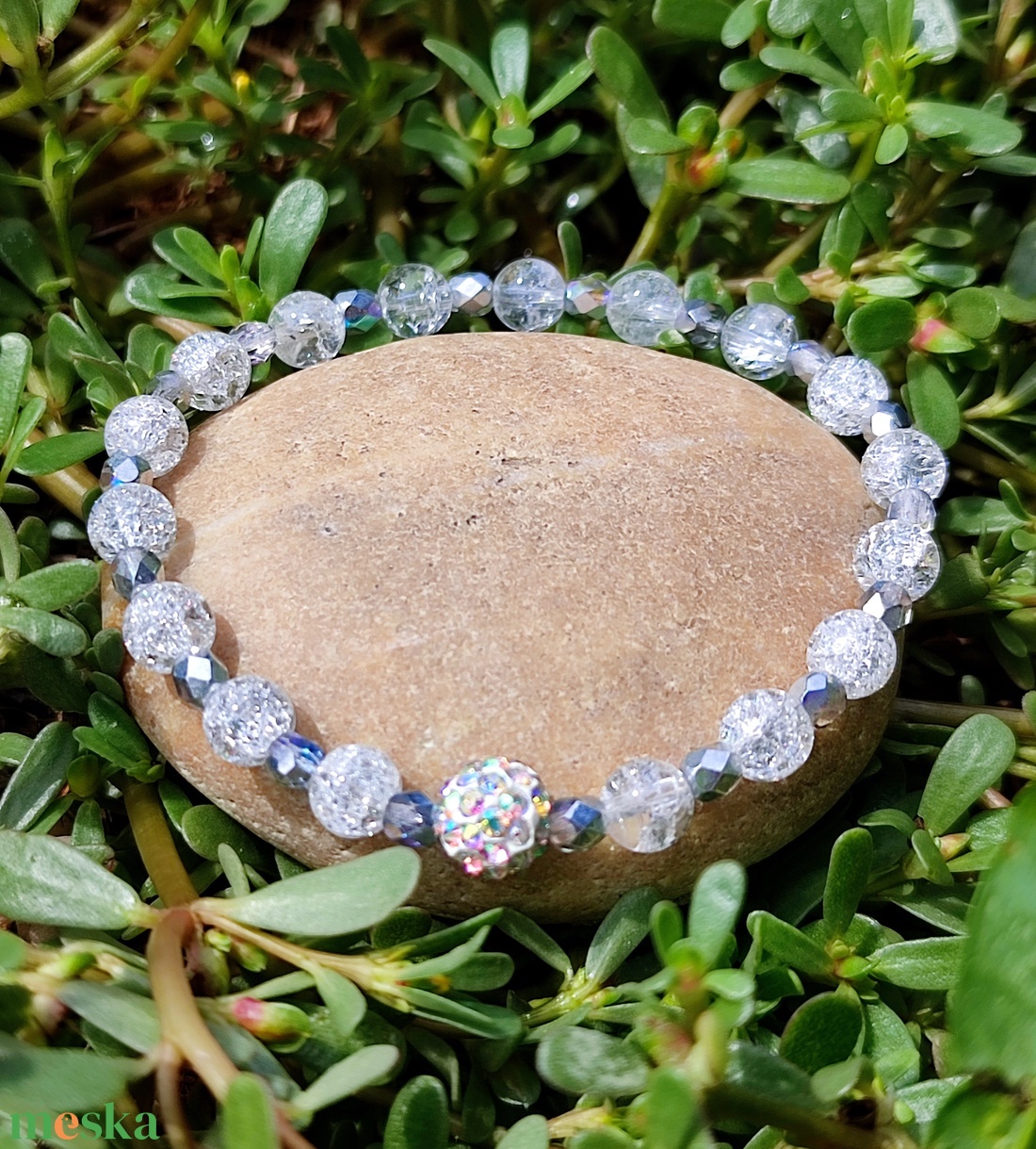 Hegyikristály ásványkarkötő - ékszer - karkötő - ásványkarkötő - Meska.hu