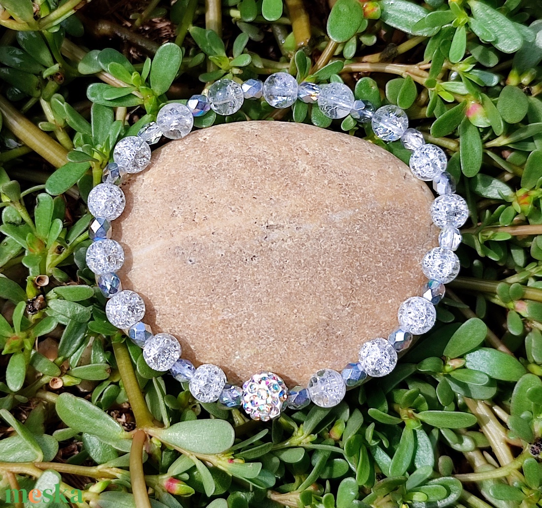 Hegyikristály ásványkarkötő - ékszer - karkötő - ásványkarkötő - Meska.hu