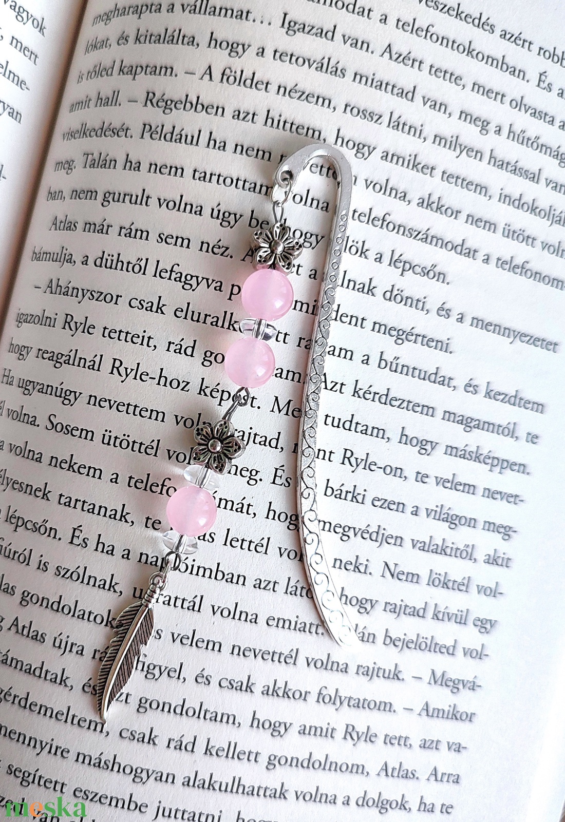 Könyvjelző, rózsaszín - könyv & zene - könyvjelző - Meska.hu