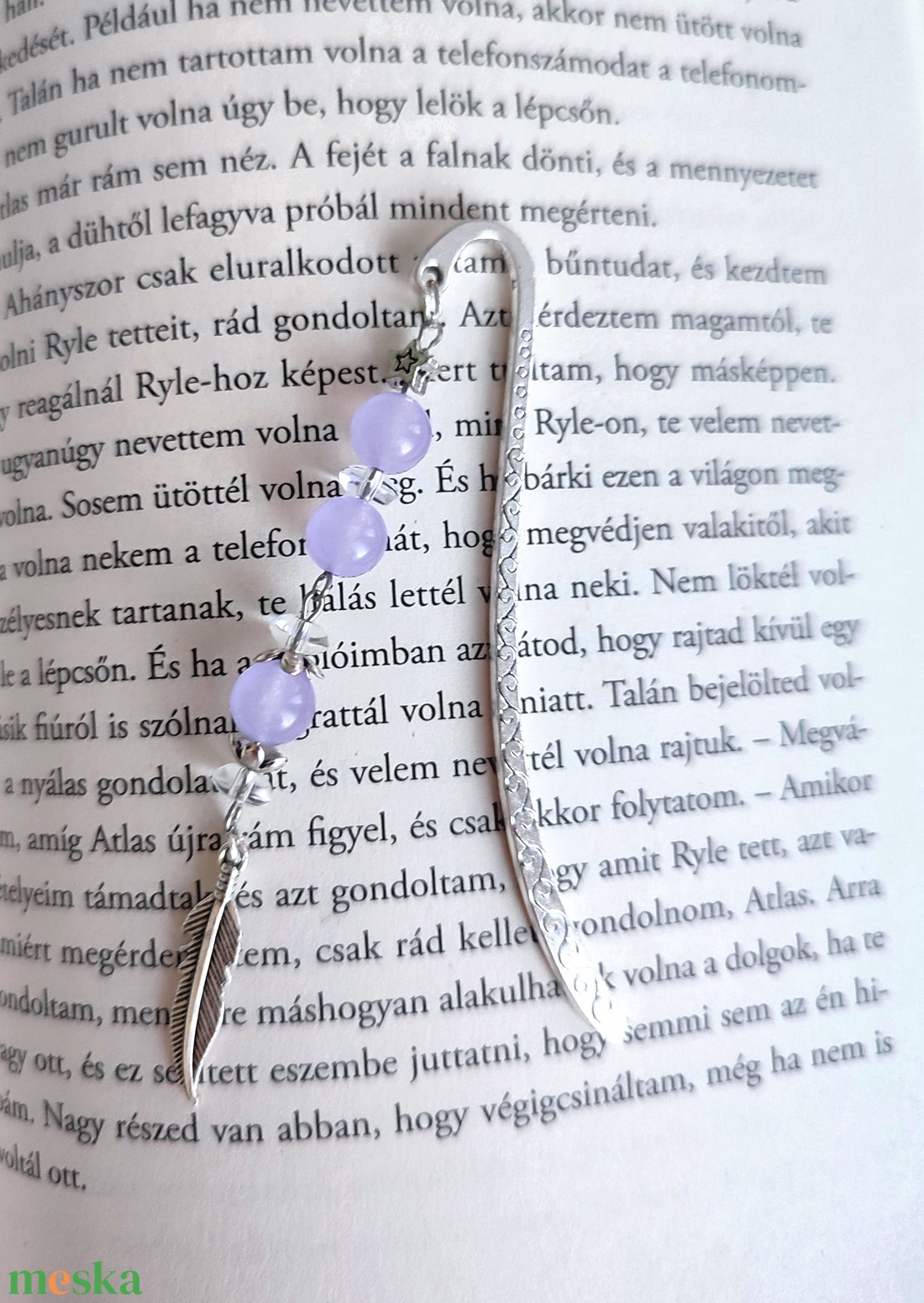 Könyvjelző, lila - könyv & zene - könyvjelző - Meska.hu