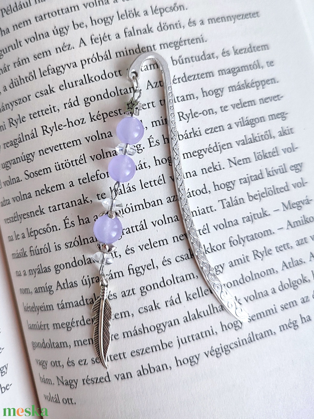 Könyvjelző, lila - könyv & zene - könyvjelző - Meska.hu