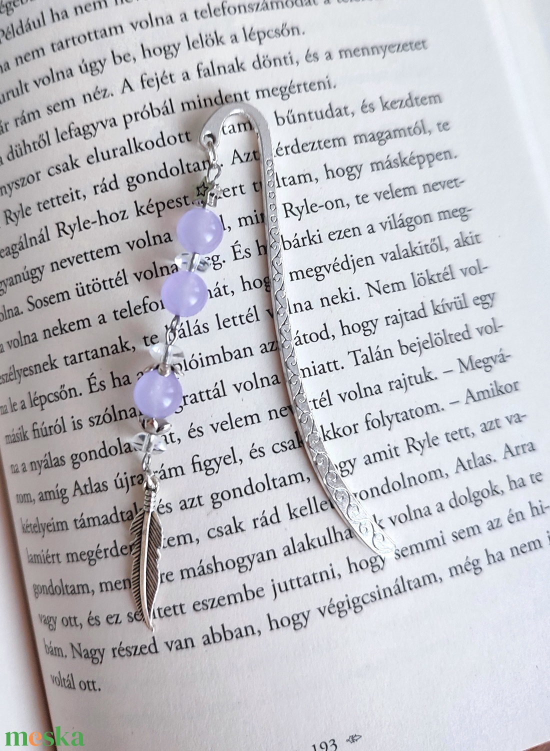 Könyvjelző, lila - könyv & zene - könyvjelző - Meska.hu