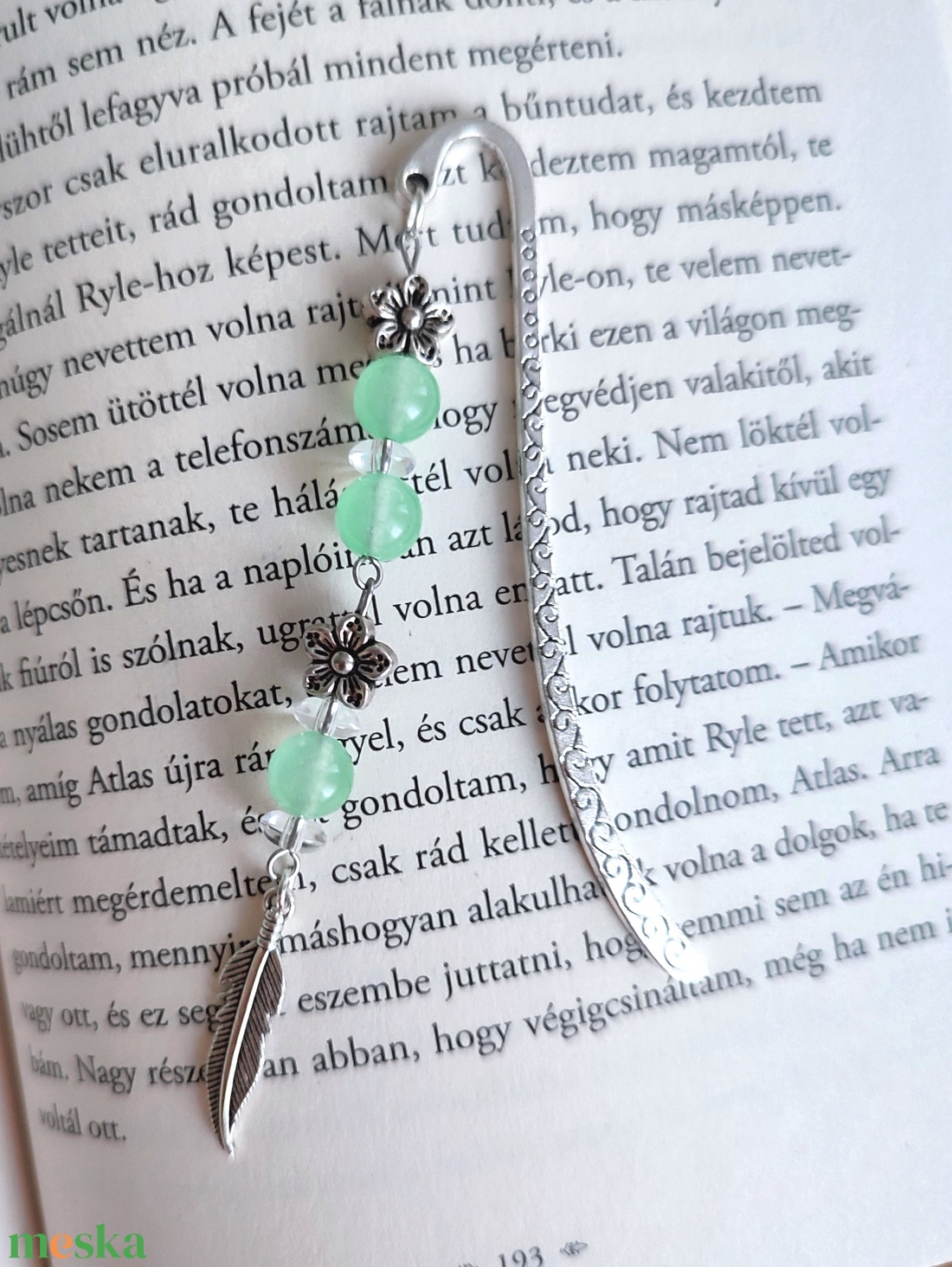 Könyvjelző, zöld - könyv & zene - könyvjelző - Meska.hu