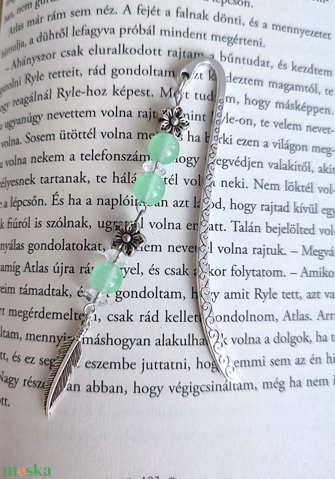 Könyvjelző, zöld - könyv & zene - könyvjelző - Meska.hu