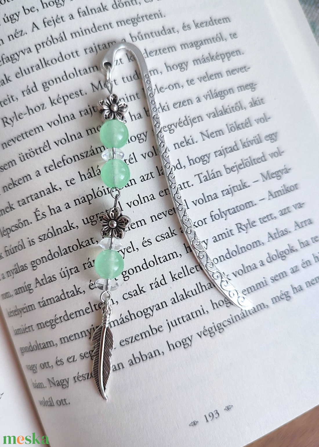 Könyvjelző, zöld - könyv & zene - könyvjelző - Meska.hu