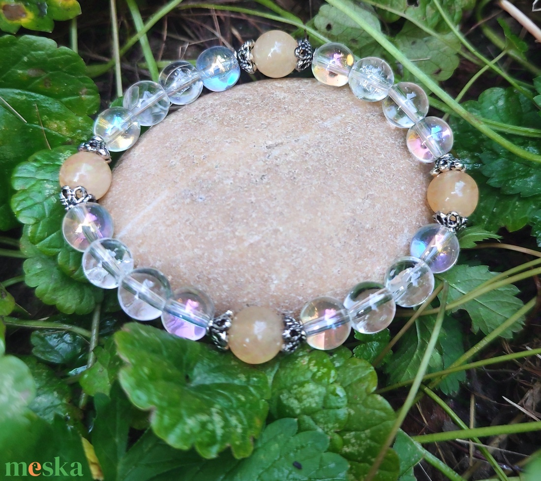 Hegyikristály - rutilkvarc ásványkarkötő - ékszer - karkötő - ásványkarkötő - Meska.hu