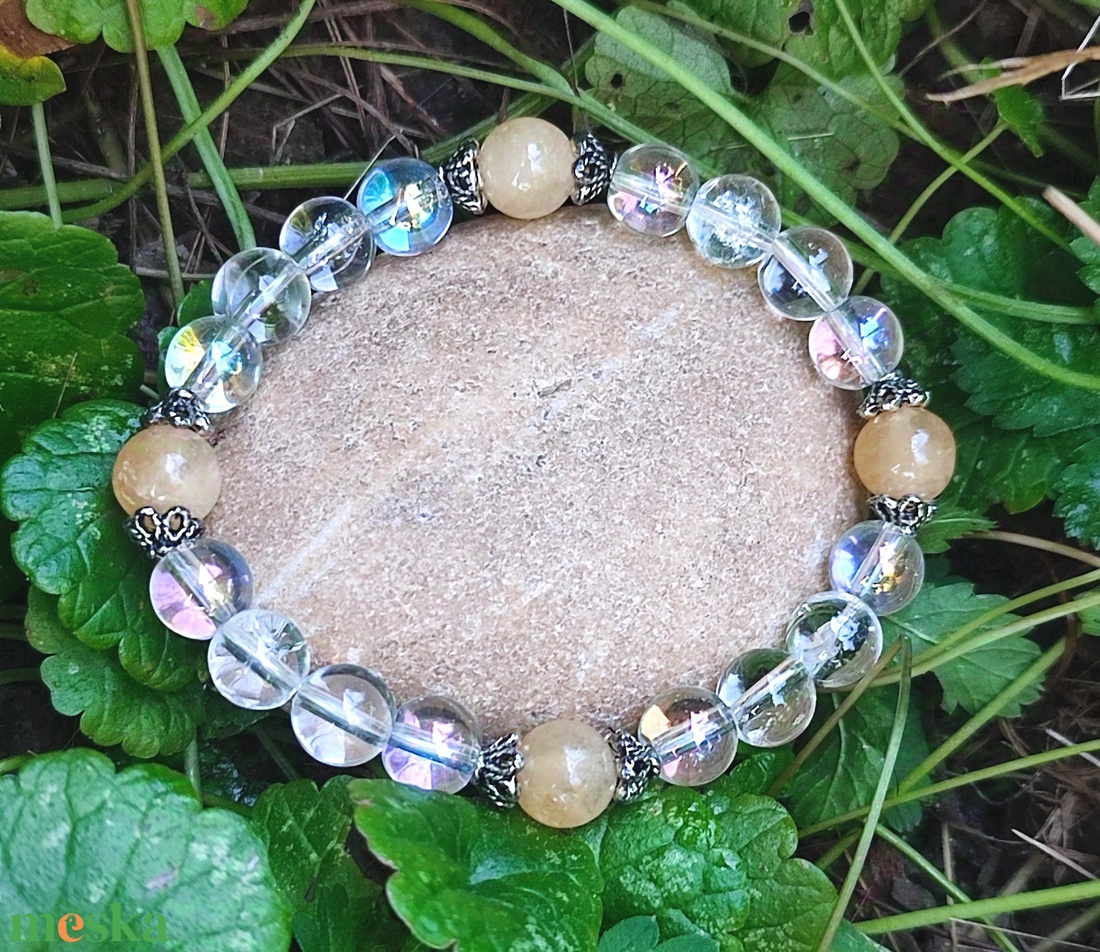 Hegyikristály - rutilkvarc ásványkarkötő - ékszer - karkötő - ásványkarkötő - Meska.hu