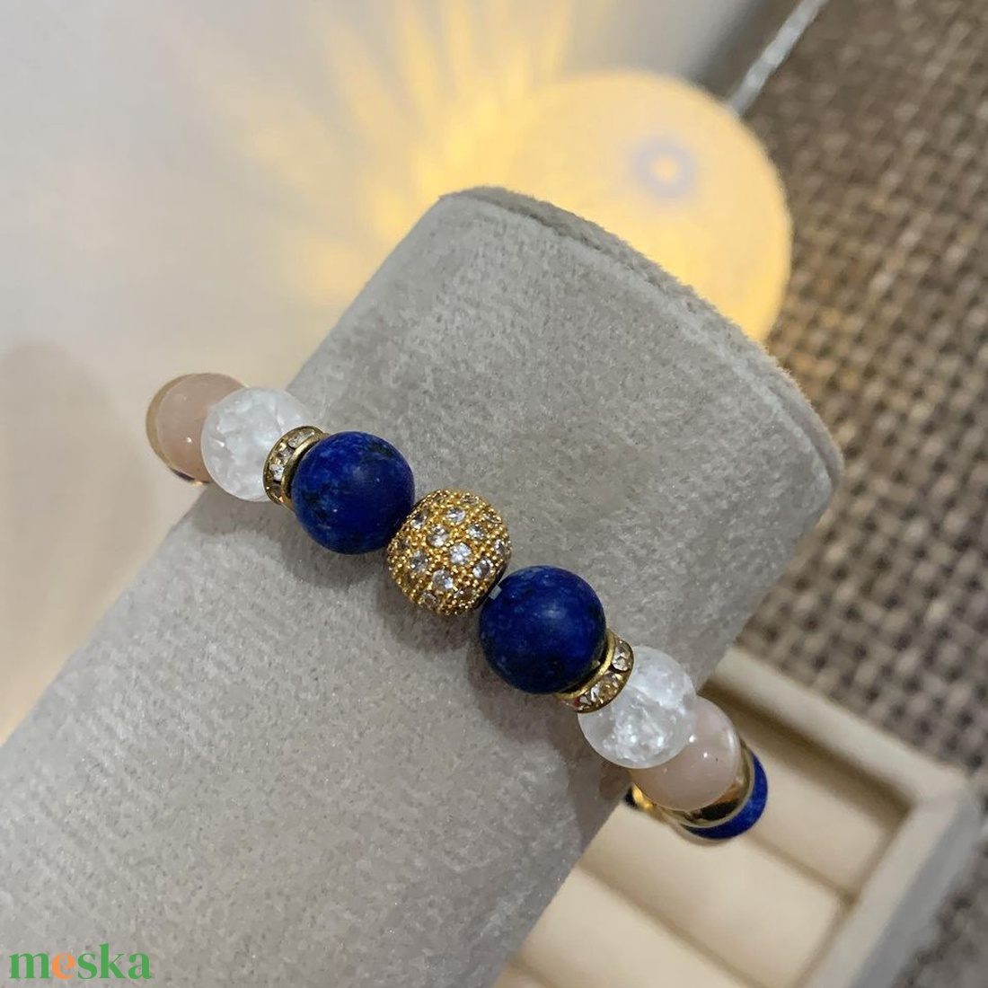 Nyugtató-Önbizalomnövelő ásványkarkötő - ékszer - karkötő - ásványkarkötő - Meska.hu