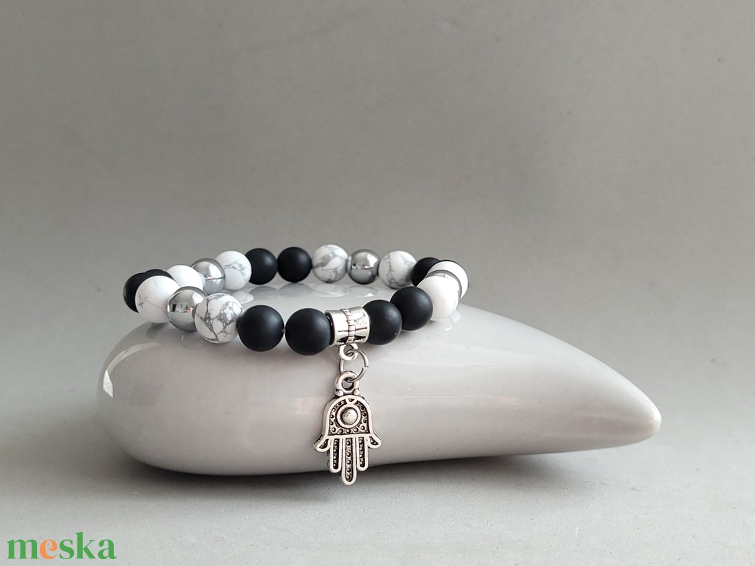 Hamsa keze ásvány karkötő - ékszer - karkötő - karkötő medállal - Meska.hu Hamsa keze ásvány karkötő - ékszer - karkötő - karkötő medállal - Meska.hu