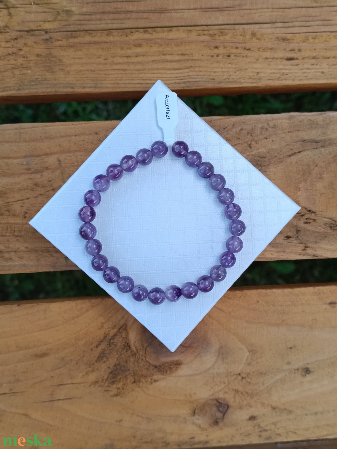 Ametiszt Ásvány Karkötő - ékszer - karkötő - ásványkarkötő - Meska.hu