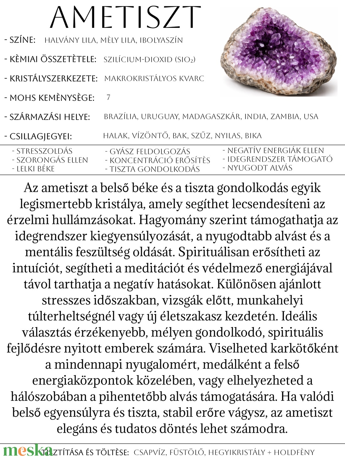 Ametiszt Ásvány Karkötő - ékszer - karkötő - ásványkarkötő - Meska.hu