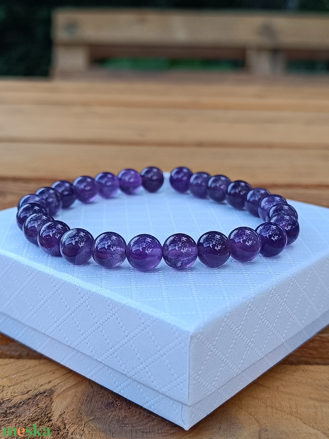 Brazil Ametiszt Ásvány Karkötő - ékszer - karkötő - ásványkarkötő - Meska.hu