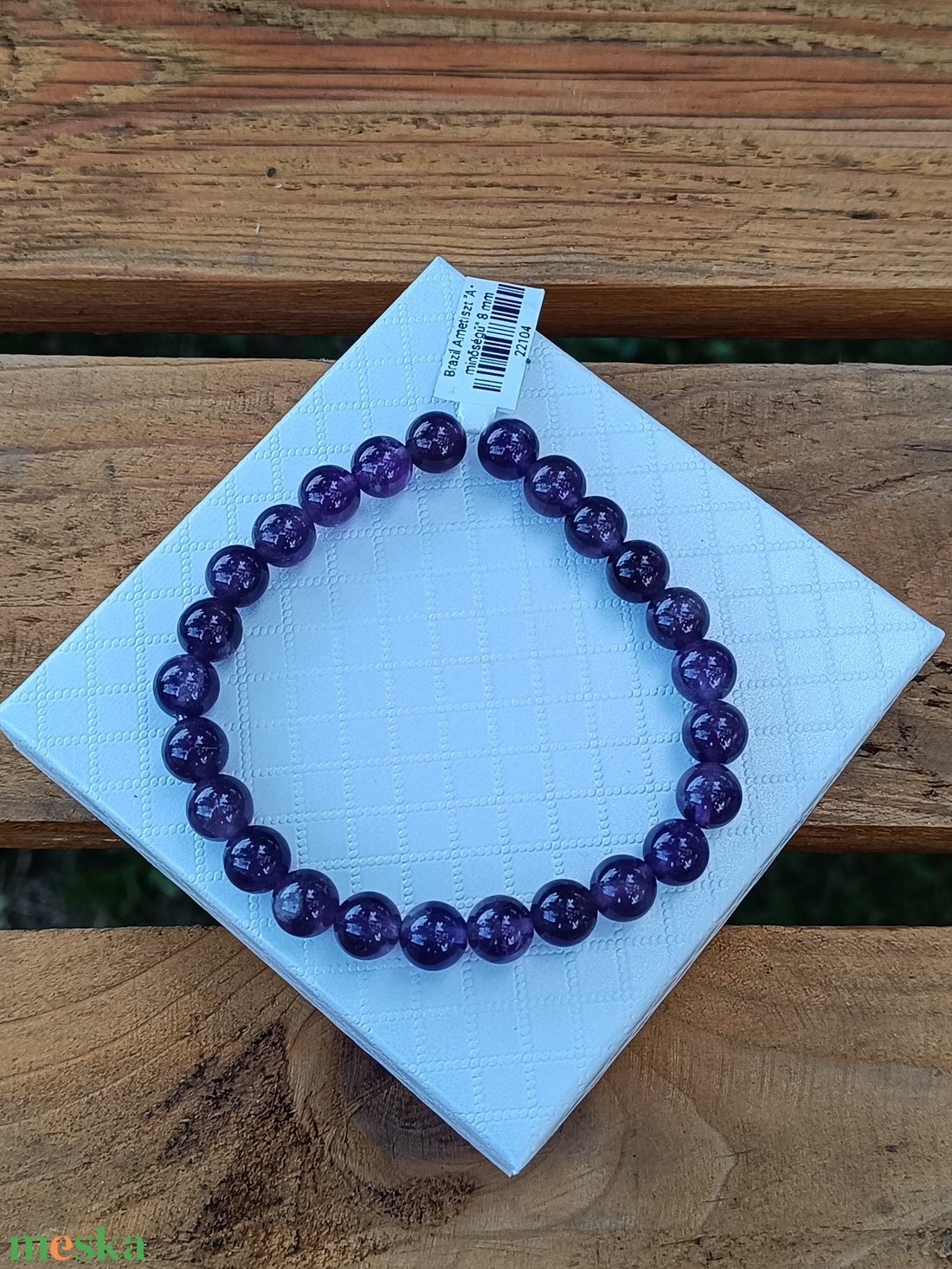 Brazil Ametiszt Ásvány Karkötő - ékszer - karkötő - ásványkarkötő - Meska.hu