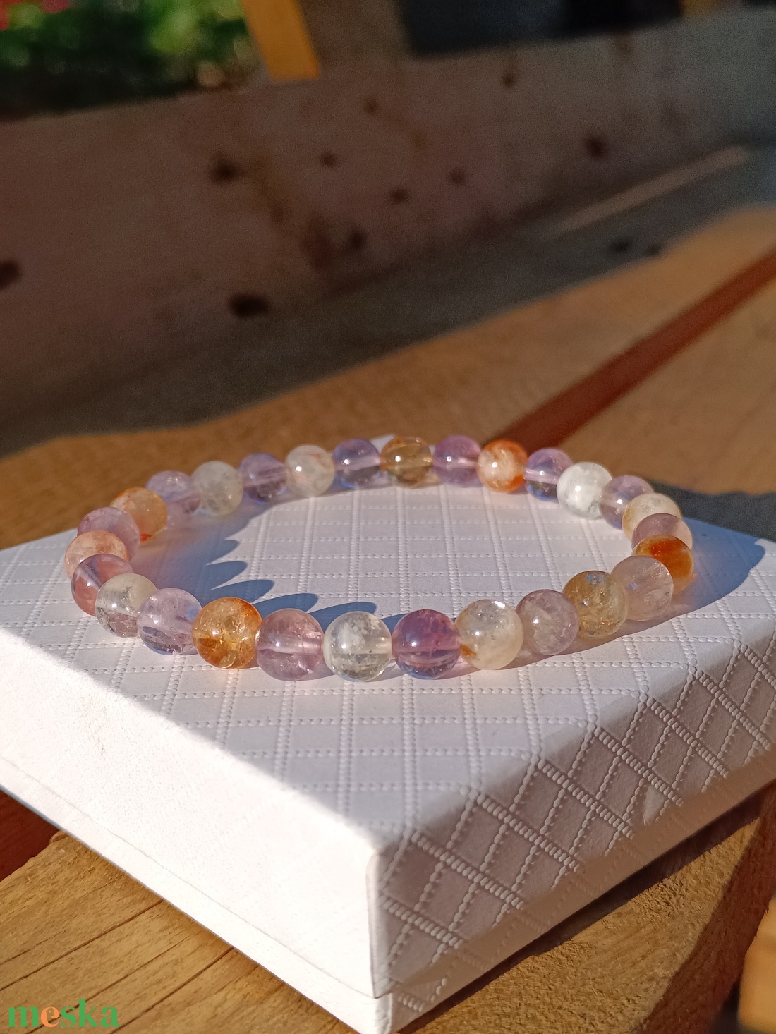 Ametrin Ásvány Karkötő - ékszer - karkötő - ásványkarkötő - Meska.hu